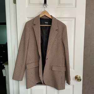 Zara Houndstooth Blazer